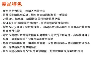 【神腦代理】SONY原廠行動電源(雙輸出快速充電) CP-V9【8700mAh】Xperia XA2 Ultra XZ1 XZ2 XA2 XA ZR ZU Z2A Z1