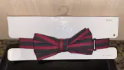 Baby Boy F A O Schwarz Bowtie Black & Red Stripe Adjustable W/Snap 3-24 Month