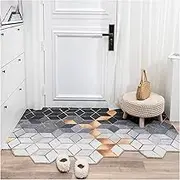 Non Slip Bath Mat Customize DIY Rug PVC Silk Loop Anti-Slip Indoor Outside Non-Slip Indoor Carpet Home Decoration Accessories Entrance Mat Welcome Non Slip Mat (Color : A, Size : 90x100cm)