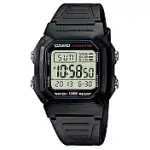 【CASIO】電力＂十＂足黑極數位電子錶(W-800H-1A)-黑