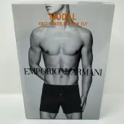 Emporio Armani Logo Waistband Modal Knit Boxer Buttonfly Black XL