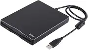 Mougerk 3.5" External Floppy Diskette USB Drive - 1.44 MB FDD Portable Plug and Play for Laptops, Desktops, and Notebooks (Black)