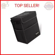 K KNODEL 2 Gallon Black Leak-Proof Waterproof Car Trash Can with Lid