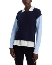 Sioni Color Blocked Layered Sweater
