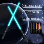 Lightsaber RGB Heavy Dueling Color Changing Metal Handle Light Saber 1 pc~Black~