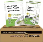 Purina Tidy Cats Cat Litter Box Accessories, BREEZE Refill Litter Pellets & Cat Pads Multi Cat Litter - 7.91 lb. Box