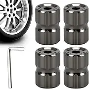 Tire Valve Stem Caps for Car - Air Valve Cap - 4X Leak-Proof Accessories for Auto Truck Motorcycle Bike Wheel Nozzle Protection