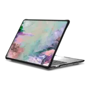 MacBook Pro 13-inch (M1 / M2 / Intel) Impact Case WINTER DREAMLAND 2 - Colorful Abstract Acrylic Painting Fine Art Turquoise Aqua Teal Lavender Plum Purple Brown Peach Nature Cool Coastal Landscape Chic Whimsical Textural Swirls Modern