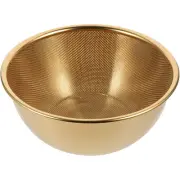 Fine Mesh Colander Metal Stainless Steel Quinoa Strainer Rinse Bowl Gold