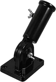 MOBUTOFU Adjustable Heavy Duty Aluminum Flag Pole Holder Bracket for Various Flags Easy Installation and Adjustable Angle Durable Wall Mount Display Black