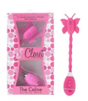 Celine Butterfly Wand Pink Vibrator Wand Tickler Massager The Closet Collection