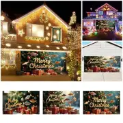Christmas Floating Fish Pattern Outdoor Garage Door Banner Large Christmas