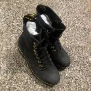 Dr. Martens Leona Platform Combat Boot - Women's Black Size 7
