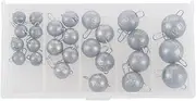 Aswalling 26Pcs/Set 5 Sizes Fishing Weight Sea Fishing Lead Mould Split Shot Jigs Fishing Lead Sinker Weights Tackle Kit Accessories