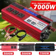 7000W 5000W Car Power Inverter DC 12V To AC 110V Home RV Solar Converter LCD