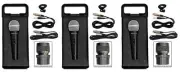 3 Rockville RMC-XLR Dynamic Cardioid Professional Metal Microphones W/XLR Cable