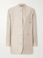 [Our Legacy] Our Legacy - + Emporio Armani Pomposo Oversized Tencel™ Lyocell And Silk-blend Coat - Beige - FR 38 FR 38 Neutrals