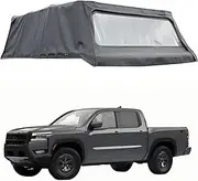 MHXJQY Truck Bed Soft Topper Tonneau Cover Compatible for Nissan Frontier 2005-2021 Foldable Camper Shell Truck Top Accessories 5ft (58.6") Short Bed / 6ft (73") Standard Bed(5FT Box)
