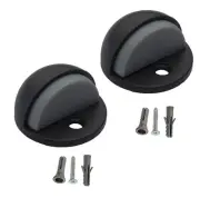 Low Dome Floor Door Stop, H 25.4 x Diameter 44.5mm, Zinc Die Cast, Matte Blac...