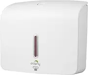 Dolphy Plaza Ultraslim Paper Towel Dispenser – Wall Mounted ABS Holder for M-Fold & Z-Fold Towels, Easy Refill, Durable & Space-Saving Design for Bathroom & Toilet Use