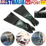 1 Pair Sandblasting Gloves For Sandblaster Anti-slip Labour Protection 60cm AU