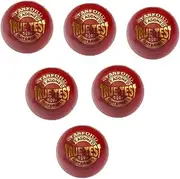 SF Truetest Leather, PU Cricket Ball, Pack of 6 (Red)