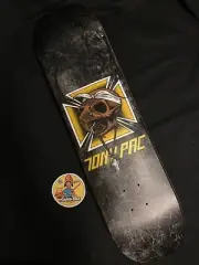 RARE Tony Pac Hawk 2Pac Nonexistent Gold Black Skateboard Deck Chicken Skull