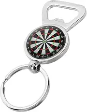 VALICLUD Creative Metal Dartboard Beer Opener Keychain Novelty Keyring for Bartenders Accessory for Kitchen Bar and Restaurant Fun Idea