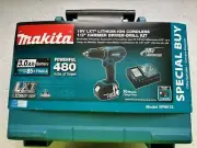 NEW Makita XPH012 18V Cordless Hammer Driver Drill Kit