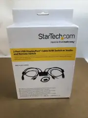 StarTech.com 2 Port DisplayPort KVM Switch - 4K 60Hz - UHD DP 1.2 USB KVM Switch