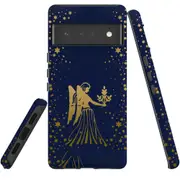 For Google Pixel 6 Pro Case Tough Protective Cover Virgo Drawing