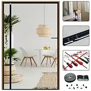 CHIYUNS Reversible Left Right Side Opening Screen Door Mesh Magnetic Closure Heavy Duty, Self Closing Fiberglass Bug Net with Magnet for Sliding Doors & Doorway, Pet Friendly, 32 x 80 inch