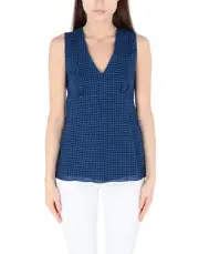 RRP €235 PS PAUL SMITH Top Size 40 Pleated Gingham Pattern Made in Portugal