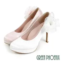 在飛比找ETMall東森購物網優惠-GREEN PHOENIX 女 高跟鞋 婚鞋 宴會鞋 蕾絲 