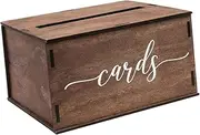 DIYEAH Artistic Wooden Card Box Display Holder Wedding Greeting Card Storage Box