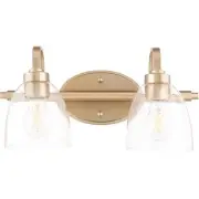 Quorum International 5060-2-280 Reyes Bathroom Vanity Light Aged Brass