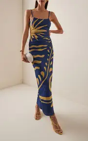 [Cala de la Cruz] Kim Metallic Jersey Maxi Dress