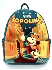 Disney Parks Epcot Italy Viva Topolino Loungefly Mini Backpack Mickey Minnie NWT