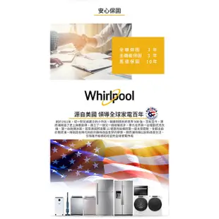 美國Whirlpool W Collection 15公斤蒸氣洗脫烘滾筒洗衣機 8TWFC6810LW 含安裝+回收舊機