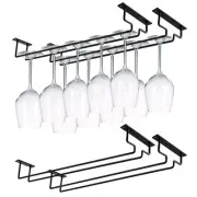 4 Pack 15.6" Wine Glass Rack Under Cabinet Stemware Rack, Wine Glass Hangers ...