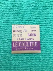 Jaeger Lecoultre Watch Pink Baton Hands Pair, 68-MX