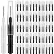 120Pcs Eyebrow Brush with Cap Brow Lamination Brush Supplies Micro Eyebrow Br...