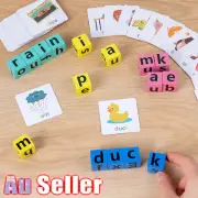 Crossword Puzzle, Wooden Blocks Spelling Game, Matching Letter Game Alphabet Toy