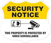 Camera Warning Security Decal,Camera Warning Notice Decal | Fade Resistant Adhesive Video Recording Sign Stickers for Indoor Outdoor Use