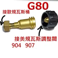 在飛比找蝦皮購物優惠-G80歐規907.904 歐規瓦斯桶接美規瓦斯桶調節閥門.提