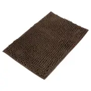 Bath Rug 24'' x 16'', Non Slip Washable Bath Mat for Bathroom, Bedroom, (Brown)