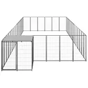 Andala Pets Dog Kennel Black 26.62 m Steel