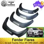 Matte Black Grey Wheel Arches Fender Flare to suit Toyota Hilux SR5 SR 2021 - ON