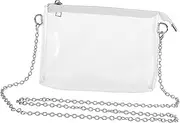 Clear Bag Crossbody Handbag Coin Purse Miss Clear Stadium Bags for Women Stadium Clear Bags for Women Bags PVC Zipper Wallet The Chain Packet Metal Clear Crossbody Purse