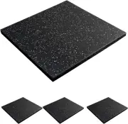 4 Pack Interlocking Tile 20" X 20”X 1”Heavy Duty Rubber Flooring Mat Anti-Vibrat